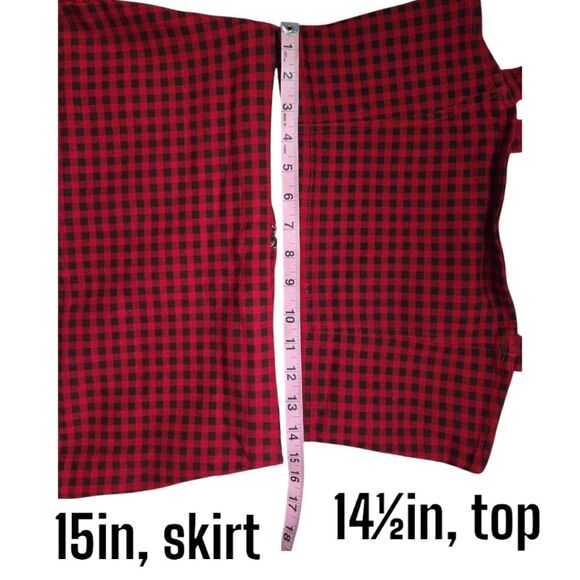 Gingham Plaid CropTop & Skirt Set, Forever 21 - L - Picture 8 of 12